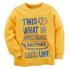 Boys 4-8 Carter's Thermal This Is What An Awesome Brother Looks Like Tee, Size: 8, Yellow