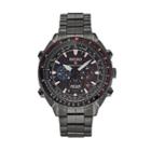 Seiko Men's Prospex Patriots Jet Team Stainless Steel Solar Watch & Coin Set - Ssg007, Black