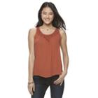 Juniors' Mudd&reg; Embroidered Yoke Tank, Girl's, Size: Medium, Orange