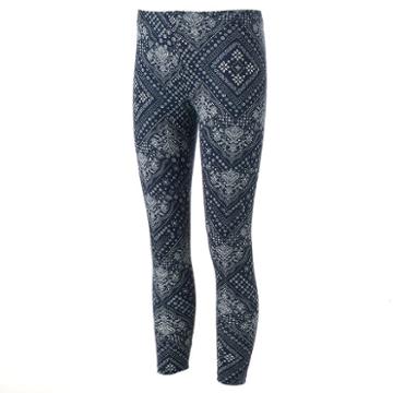 Women's French Laundry Print Leggings, Size: Large, Blue Other