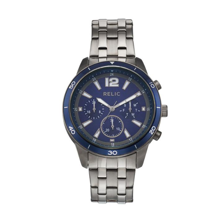 Relic Men's Bryce Stainless Steel Watch, Size: Large, Grey