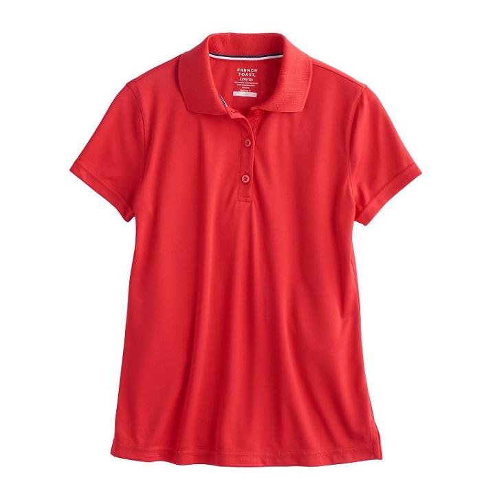 Girls 4-20 French Toast Active Polo Shirt, Size: 7-8, Red