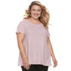 Plus Size Sonoma Goods For Life&trade; Waffle Swing Tee, Women's, Size: 4xl, Brt Purple