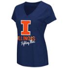 Women's Campus Heritage Illinois Fighting Illini V-neck Tee, Size: Large, Med Orange