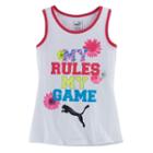 Girls 7-16 Puma My Rules My Game Tank Top, Girl's, Size: Medium, White