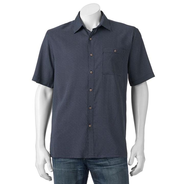 Batik Bay, Big & Tall Classic-fit Tropical Button-down Shirt, Men's, Size: 3xb, Black