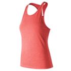 Women's New Balance Heather Tech Racerback Tank, Size: Xl, Pink