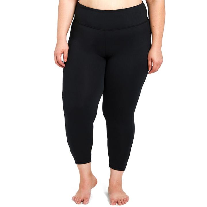 Plus Size Balance Collection Talia Strappy Capri Leggings, Women's, Size: 1xl, Black