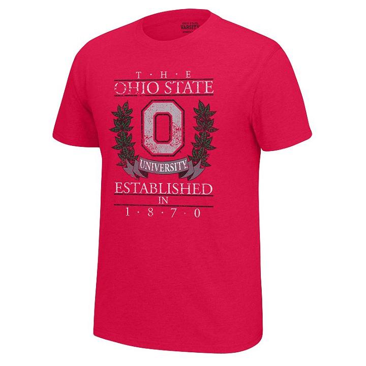 Men's Ohio State Buckeyes Old School Tee, Size: Medium, Brt Red
