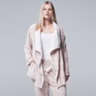 Plus Size Simply Vera Vera Wang Pajamas: Plush Party Fleece Long Sleeve Wrap, Women's, Size: 3xl, Natural