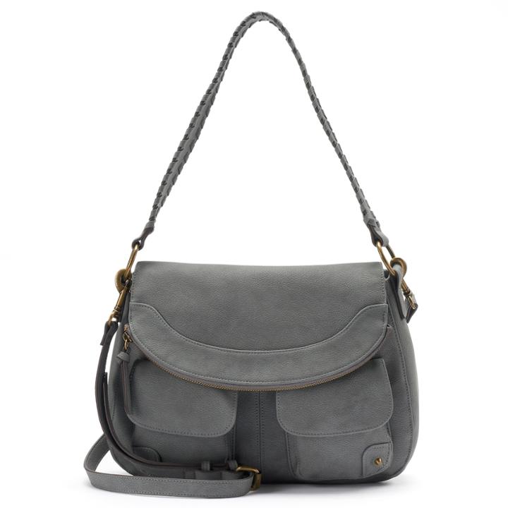 Sonoma Goods For Life™ Willow Whipstitch Convertible Hobo, Women's, Dark Grey