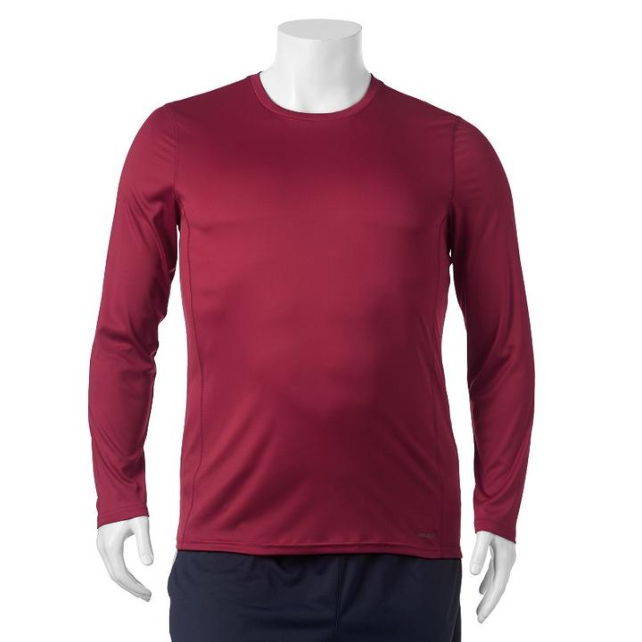 Big & Tall Tek Gear&reg; Solid Core Performance Tee, Men's, Size: 3xl Tall, Dark Red