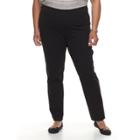 Plus Size Napa Valley Ponte Pull-on Pants, Women's, Size: 20 W, Black
