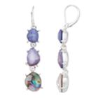 Dana Buchman Purple Simulated Abalone Drop Earrings, Women's