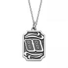 Insignia Collection Nascar Dale Earnhardt Jr. Stainless Steel 88 Pendant, Women's, Size: 18, Grey