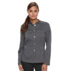Women's Croft & Barrow&reg; Utility Jacket, Size: Small, Med Grey