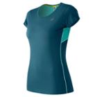 Women's New Balance Accelerate Scoopneck Running Tee, Size: Small, Med Green