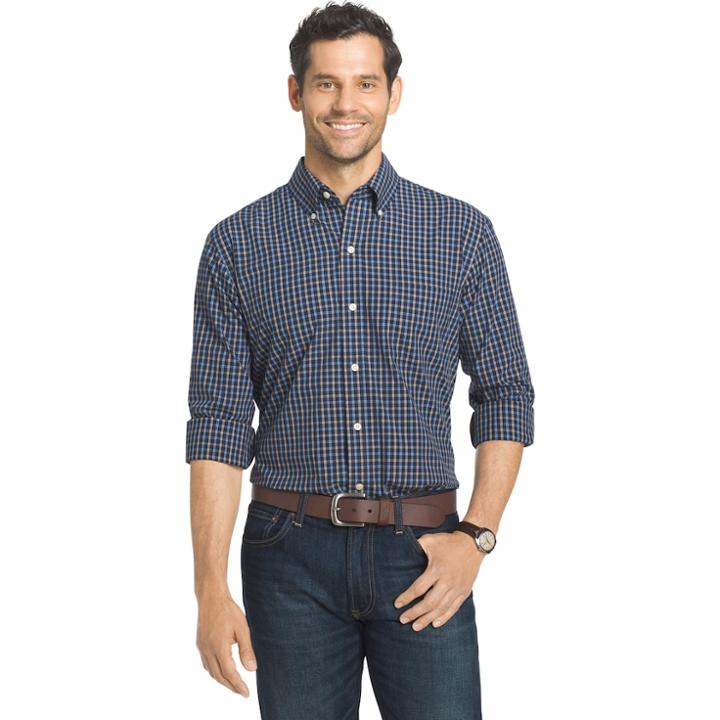 Men's Arrow Hamilton Regular-fit Button-down Shirt, Size: Medium, Blue Other