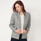 Women's Lc Lauren Conrad Plaid Relaxed Open-front Blazer, Size: Xs, Black