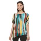 Women's Dana Buchman Chiffon Popover Top, Size: Xs, Turquoise/blue (turq/aqua)
