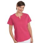 Women's Woolrich First Forks Splitneck Tee, Size: Small, Brt Pink