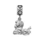 Phi Mu, Logoart Sterling Silver Sorority Lion Charm, Women's, Grey