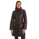 Plus Size Excelled Lambskin Coat, Women's, Size: 2xl, Black