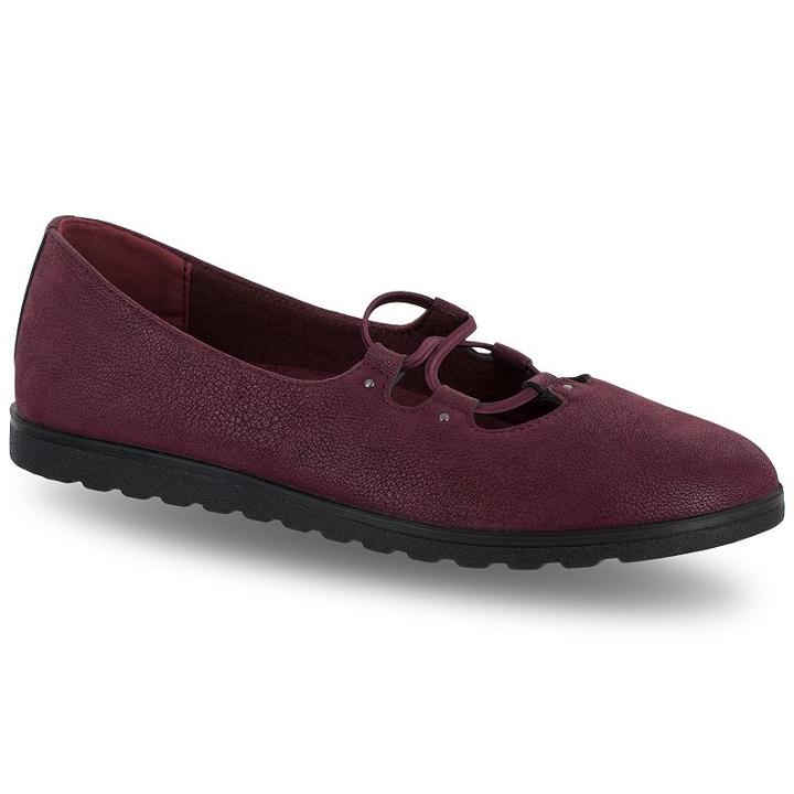 Easy Street Effie Women's Slip On Shoes, Size: 9.5 Ww, Dark Red