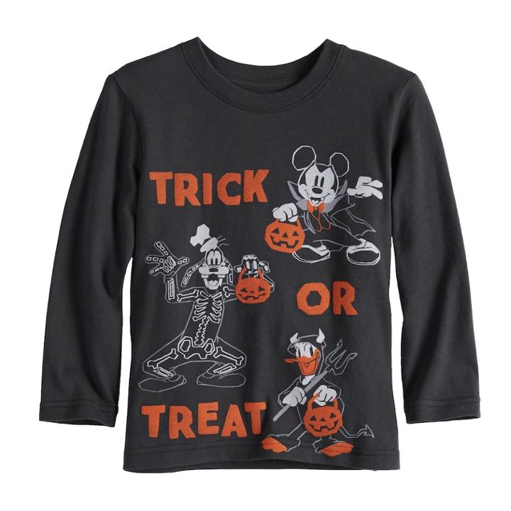 Disney's Mickey Mouse Baby Boy Halloween Trick Or Treat Softest Graphic Tee By Jumping Beans&reg;, Size: 18 Months, Med Grey