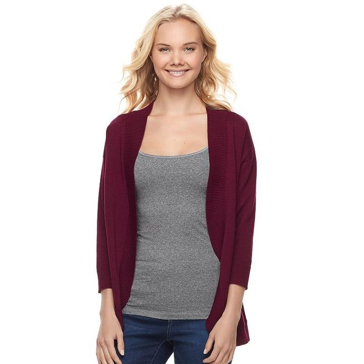 Juniors' My Michelle Cocoon Cardigan, Teens, Size: Xl, Drk Purple