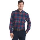 Men's Izod Regular-fit Plaid Flannel Easy-care Button-down Shirt, Size: Medium, Turquoise/blue (turq/aqua)