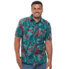 Big & Tall Croft & Barrow&reg; True Comfort Regular-fit Stretch Crosshatch Button-down Shirt, Men's, Size: Xxl Tall, Med Green
