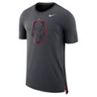 Men's Nike Arkansas Razorbacks Dri-fit Mesh Back Travel Tee, Size: Medium, Grey (anthracite)