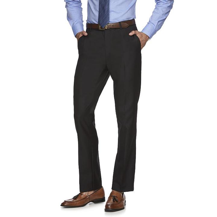 Men's Marc Anthony Slim-fit Herringbone Suit Pants, Size: 34x32, Black