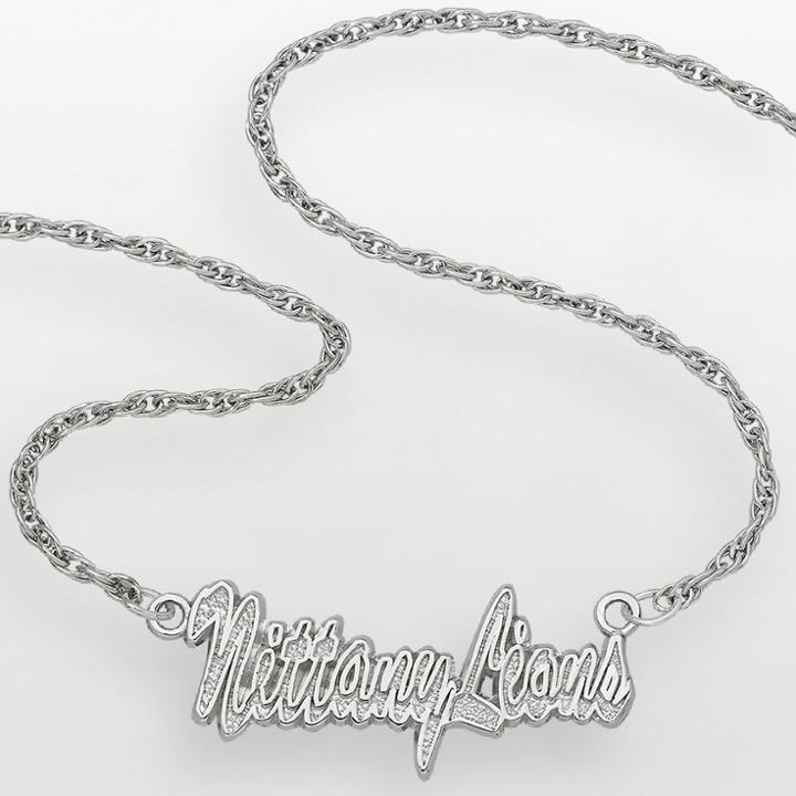 Penn State Nittany Lions Sterling Silver Script Pendant, Size: 18, Multicolor