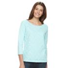 Women's Napa Valley Lace Top, Size: Small, Light Blue