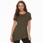 Women's Apt. 9&reg; Asymmetrical Tunic Tee, Size: Medium, Green