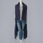 Simply Vera Vera Wang Two Tone Reversible Long Vest, Women's, Blue (navy)