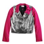 Girls 7-16 Jojo Siwa Moto Jacket, Size: Large, Silver