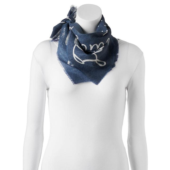 Sonoma Goods For Life&trade; Usa Map Home Bandana Scarf, Women's, Blue (navy)