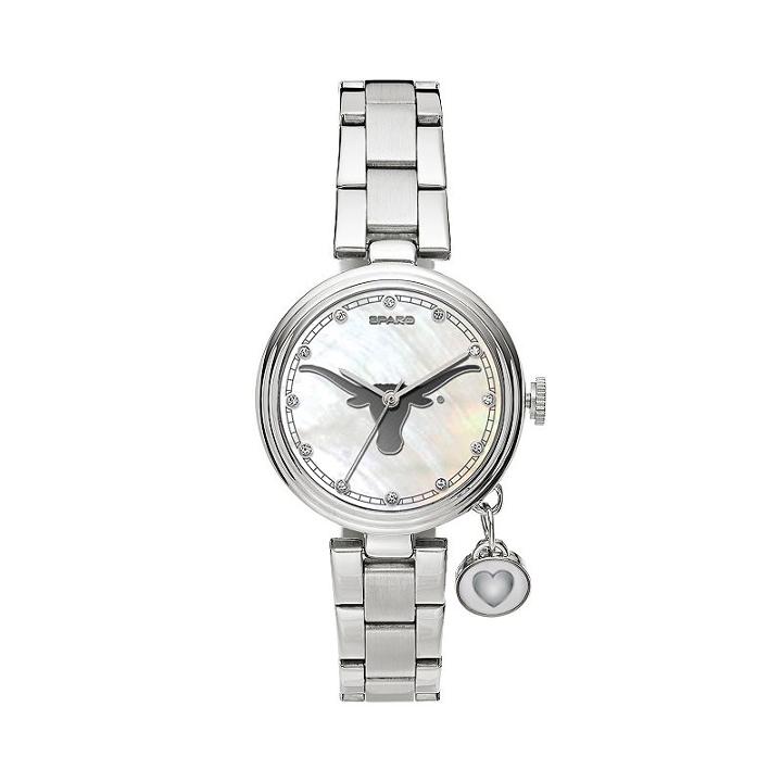 Sparo Charm Watch - Women's Texas Longhorns Stainless Steel, Grey