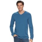 Big & Tall Sonoma Goods For Life&trade; Flexwear V-neck Tee, Men's, Size: L Tall, Dark Blue