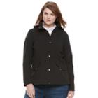 Plus Size Weathercast Hooded Anorak Jacket, Women's, Size: 3xl, Black