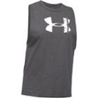 Women's Under Armour Big Logo Metallic Muscle Graphic Tank, Size: Small, Grey Other