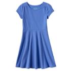 Girls 4-10 Jumping Beans&reg; Solid Skater Dress, Girl's, Size: 8, Blue (navy)