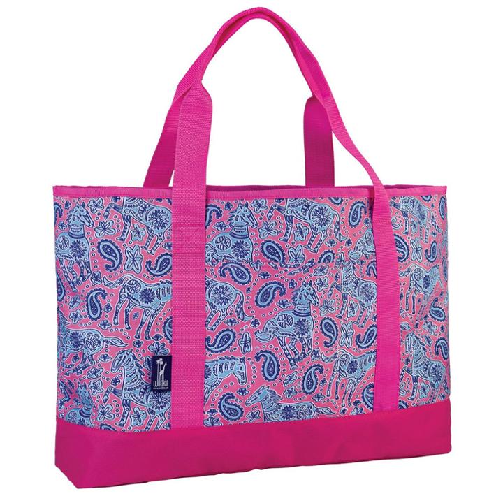 Wildkin Watercolor Ponies Tote-all Bag - Kids, Girl's, Pink