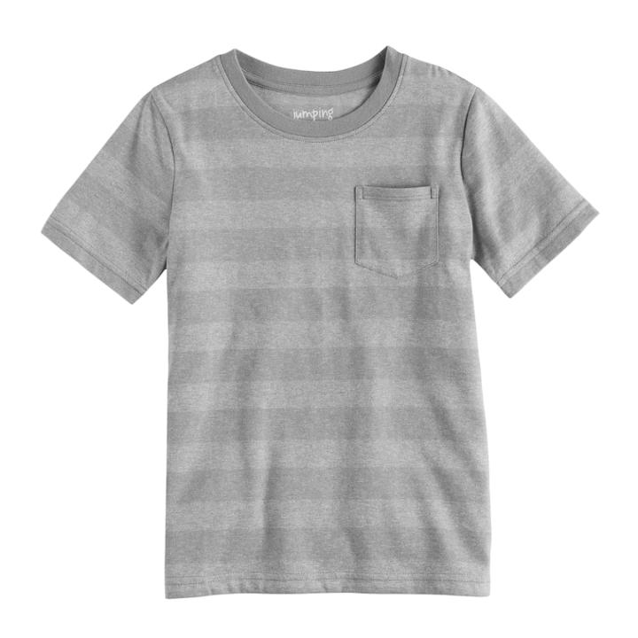 Boys 4-10 Jumping Beans&reg; Striped Pocket Tee, Size: 7, Blue (navy)