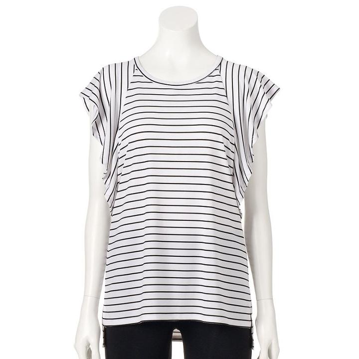 Women's Elle&trade; Ruffle Tee, Size: Xxl, White