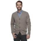 Men's Croft & Barrow&reg; Classic-fit True Comfort Easy-care Cardigan Sweater, Size: Xl, Med Brown