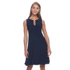 Women's Msk Three Ring Shift Dress, Size: Small, Blue (navy)